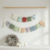 Pastel Plush Yarn “MERRY CHRISTMAS” Garland: Handmade Christmas Banner