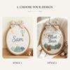 Adventure-Themed Baby Name Hoop: Mountain Nursery Wall Art