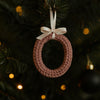 Custom Knit Wire Letter for Christmas Tree: Soft Cotton Initial Ornament For Holiday Keepsake