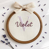 Custom Initial Embroidery Hoop: Personalized Name Monogram Wall Art