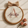 Custom Initial Embroidery Hoop: Personalized Name Monogram Wall Art