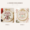 Personalized Baby's First Christmas Ornament: Embroidered Name Hoop