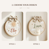 Personalized Cloud & Sun Baby Name Hoop: Soft Sunshine Nursery Decor