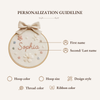 Soft Floral Embroidered Name Sign: Personalized Hoop for Baby or Child