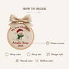 Personalized Baby's First Christmas Embroidery Hoop Ornament: Keepsake Gift