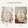 Personalized Hand-Embroidered Name Hoop: Fox Elephant Woodland Nursery Decor