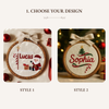 Personalized Embroidered Baby's First Christmas Ornament: Custom Keepsake
