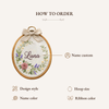 Personalized Embroidered Name Hoop: Floral Baby Room Decor