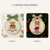Personalized Baby's First Christmas Ornament: Embroidered Baby Bear Keepsake