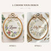 Personalized Embroidered Name Hoop: Floral Baby Room Decor