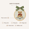 Personalized Baby's First Christmas Ornament: Embroidered Baby Bear Keepsake
