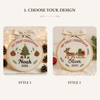 Personalized Baby's First Christmas Ornament: Hand-Embroidered Name Hoop