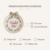 Handmade Flower Wreath Embroidery: Personalized Baby Name Hoop