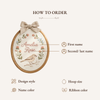 Personalized Bird Embroidery Hoop: Custom Baby Name Nursery Decor with Flowers