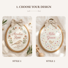 Personalized Bird Embroidery Hoop: Custom Baby Name Nursery Decor with Flowers