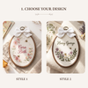 Little Bee Garden Embroidery Hoop: Newborn Name Sign