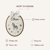 Personalized Safari Name Hoop: Hand-Embroidered Zebra, Lion Nursery Decor