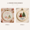 Handmade Baby's First Christmas Ornament: Custom Embroidered Hoop Decor