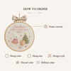 Handmade Baby's First Christmas Ornament: Custom Embroidered Hoop Decor