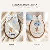 Personalized Bear Embroidery Hoop: Custom Name Nursery Decor