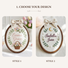 Personalized Hand-Embroidered Floral Name Hoop: Oval Nursery Decor keepsake