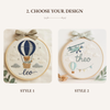 Custom Hot Air Balloon Embroidery Hoop: Personalized Nursery Name Sign