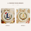 Personalized Baby's First Christmas Ornament: Embroidered Name Hoop