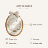 Personalized Duck Lamb Oval Hoop: Hand-Embroidered Countryside Nursery Name Art