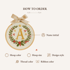 Personalized Baby's First Christmas Ornament: Embroidered Name Hoop