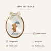 Personalized Teddy Bear Baby Name Embroidery Hoop: Newborn Keepsake Gift