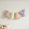 Personalized Plush Name Garland: Neutral Nursery Decor