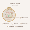 Personalized Baby's First Christmas Ornament: Embroidered Name Hoop