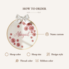 Soft Wildflower Baby Name Hoop: Personalized Nursery Wall Decor