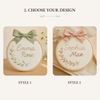 Custom Hand Embroidered Name Hoop: Floral Nursery Decor