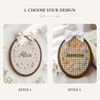Personalized Gingham Floral Name Hoop: Custom Baby Nursery Decor