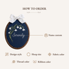 Personalized Oval Embroidery Sign: Sweet Floral Nursery Sign
