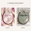 Personalized Wildflower Nursery Hoop: Floral Nursery Decor