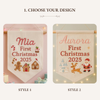 Custom Holiday Embroidered Banner – Custom Baby Name Embroidery