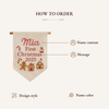 Custom Holiday Embroidered Banner – Custom Baby Name Embroidery