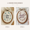 Personalized Baby Name Embroidery Hoop: Custom Nursery Decor