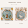 Personalized Hedgehog Embroidery Hoop: Baby Name Nursery Decor, Embroidered Wall Art