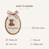 Custom Baby Name Embroidery Hoop: Hand-Stitched Baby Bear Nursery Decor