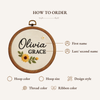 Floral Baby Name Embroidery Hoop: Custom Nursery Decor