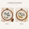 Floral Baby Name Embroidery Hoop: Custom Nursery Decor