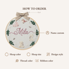 Personalized Nursery Animal Hoop: Hand-Embroidered Baby Name Sign