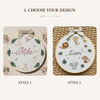 Personalized Nursery Animal Hoop: Hand-Embroidered Baby Name Sign