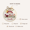 Hand-Embroidered Rainbow Name Hoop: Custom Nursery Wall Art