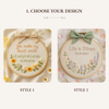 Personalized Wedding Embroidery Hoop: Floral Anniversary Keepsake