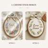 Custom Baby Name Embroidery Hoop: Handmade Floral Nursery Wall Decor