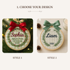 Hand-Embroidered Baby's First Christmas Ornament: Personalized Keepsake